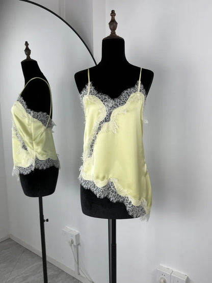 Tossy Sexy Lace Halter Dresses Female Backless Patchwork V-Neck Summer 2025 New Slim Party Dress Women Spaghetti Bodycon Dress