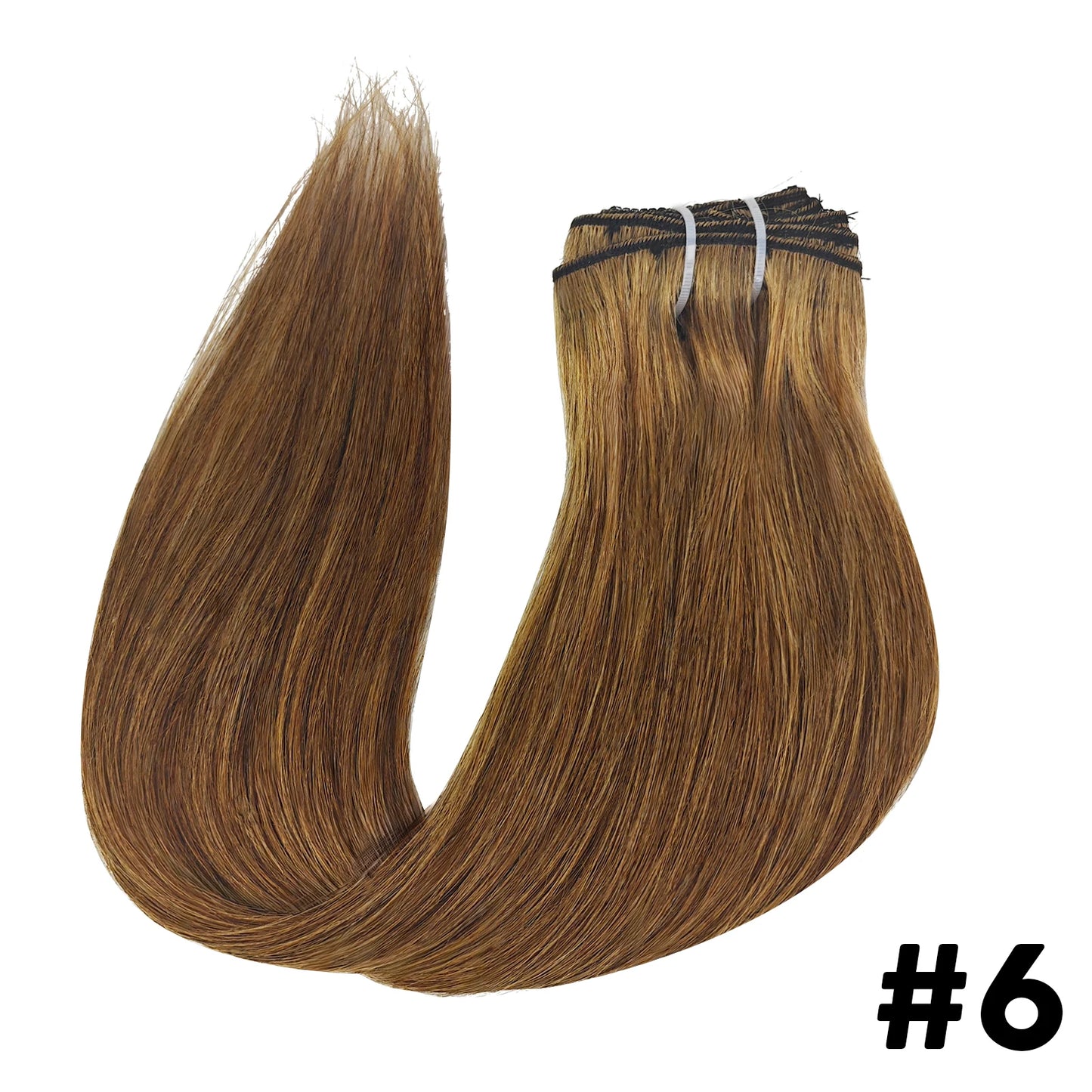 Seamless Clip ins Extensions Human Hair Straight Brazilian Remy Real Natural Soft Hair 8Pcs 120G Clip on Human Hair Extensions