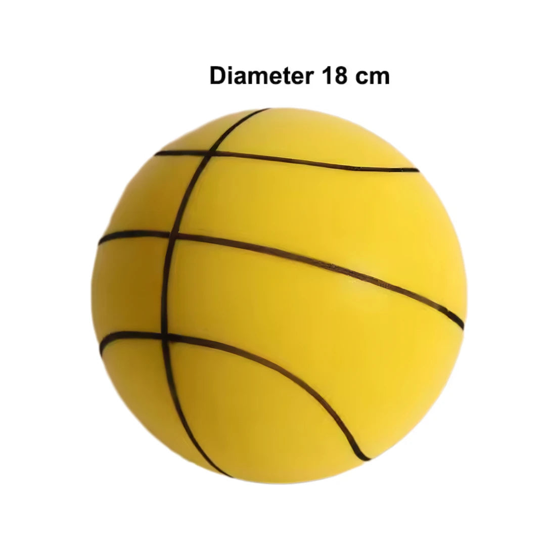 Lautloser Basketball Geräuschlos Geräuscharm Hohe Dichte Weicher PU-Schaum Quetschbarer Ball Indoor Stummer Prellender Basketball Kindersportspielzeug