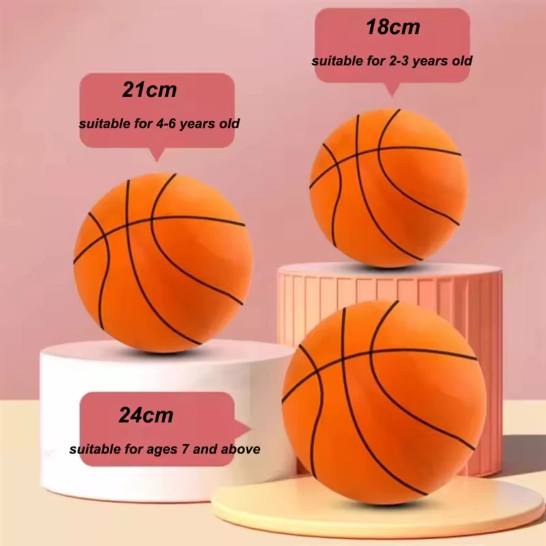 Lautloser Basketball Geräuschlos Geräuscharm Hohe Dichte Weicher PU-Schaum Quetschbarer Ball Indoor Stummer Prellender Basketball Kindersportspielzeug