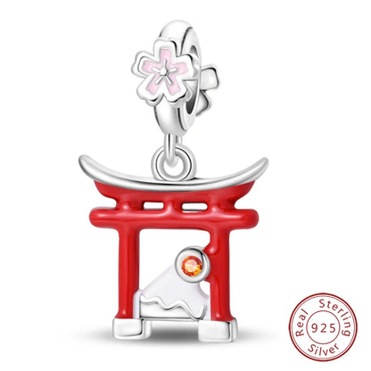 Original 925 Sterling Silber Rote Charm Perlen Rotwein Chili Hantel Anhänger für Frauen Passend für DIY Armband Geburtstag Schmuck Geschenk