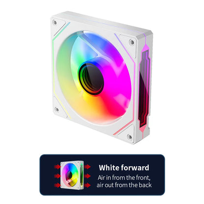 Teucer Infinite Mirror 120mm 5V 3Pin ARGB PC-Gehäuselüfter 12V 4Pin PWM 800-2000RPM 12cm Gehäuse-CPU-Wasserkühlungsventilator