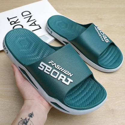 Herren Badeschuhe Große Größen Sommer Sport Stil Slides Anti-Rutsch Dicke Sohle Atmungsaktive Mode Slip-on Strand Freizeit Sandalen