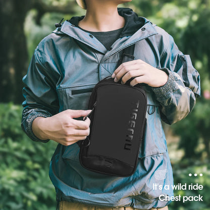 Tigernu Brusttasche für Herren im coolen Stil Herren Schultertasche 9,7 Zoll IPad Tasche Lässige Herrentasche Umhängetasche Leichte Mini-Taschen