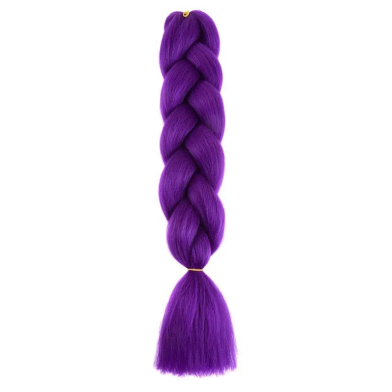 24Inch Synthetic Long Box Jumbo Braiding Hair Extensions Yaki Straight Texture for Women  Dreadlocks