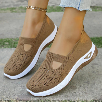 Damensommerschuhe - Freizeit-Sneaker, schlicht, für vier Jahreszeiten geeignet, leichte flache Damenschuhe, einfarbig, Ausverkauf mit kostenlosem Versand
