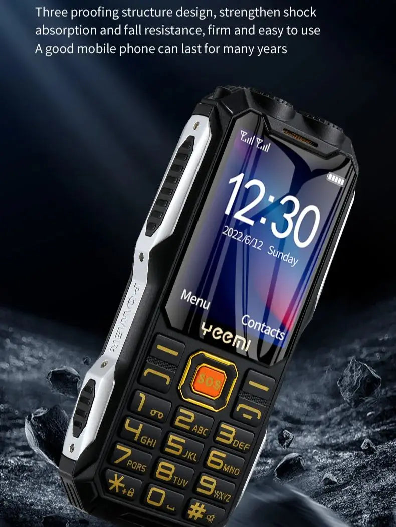 Q8 GSM 2G Robustes Mobiltelefon Großer Akku Doppelte Taschenlampe 2,4-Zoll-HD-Bildschirm Dual-SIM Große Tasten Günstiges Handy für Senioren