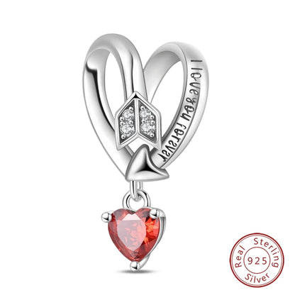 Original 925 Sterling Silber Rote Charm Perlen Rotwein Chili Hantel Anhänger für Frauen Passend für DIY Armband Geburtstag Schmuck Geschenk