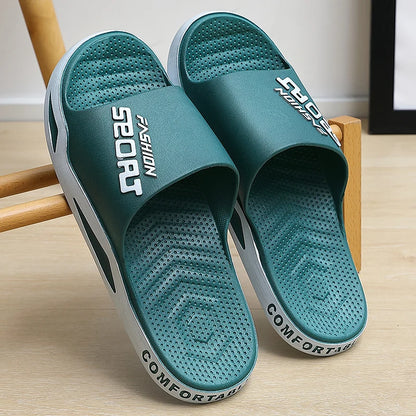 Herren Badeschuhe Große Größen Sommer Sport Stil Slides Anti-Rutsch Dicke Sohle Atmungsaktive Mode Slip-on Strand Freizeit Sandalen