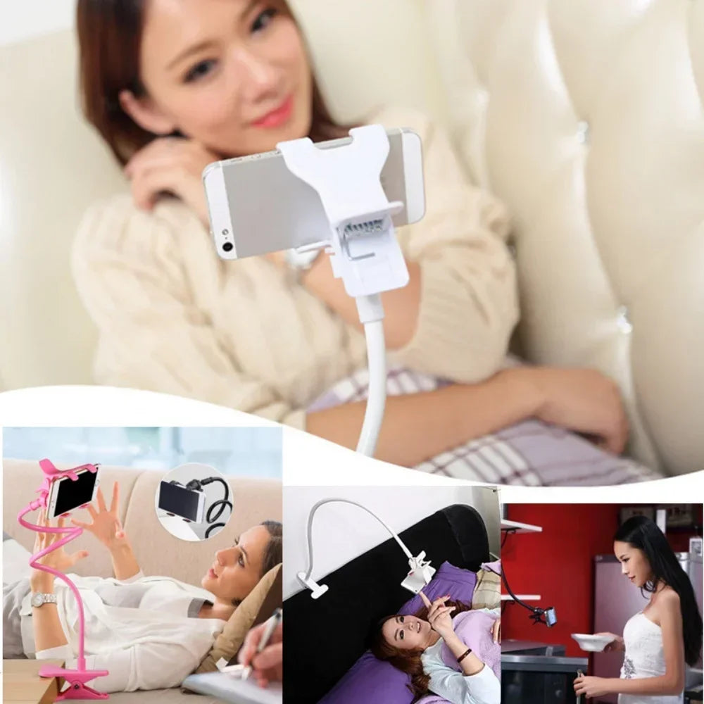 Verstellbarer Handyhalter mit langem Arm | Universelle Bett-Schreibtischhalterung | Passend für iPhone Samsung Xiaomi Huawei alle Modelle