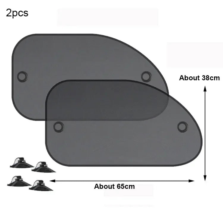 SEAMETAL Car Sun Shade Side Window Curtain Front Rear Window Sunshade Summer UV Blocking Suction Cup Car Sun Protection Curtains