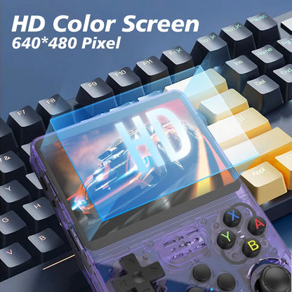 R36S Retro Handheld-Videospielkonsole Linux-System 3,5 Zoll IPS-Bildschirm 3000mAh Akku 64G/128G TF-Karte Vorinstallierte Spiele