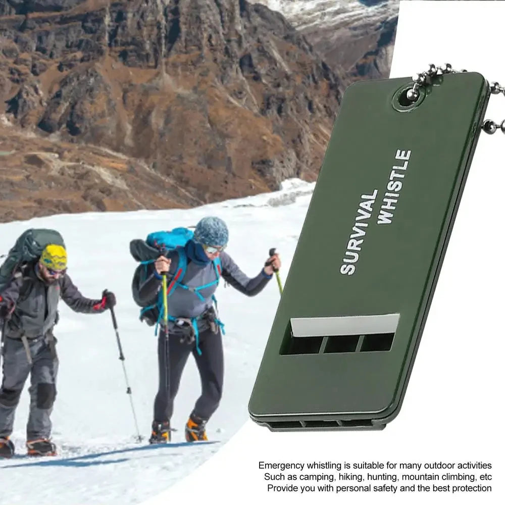 Hoch Dezibel 3-Frequenz Pfeife Outdoor Notfallüberlebenspfeife für Camping, Wandern, Jagen, Überlebenspfeifenausrüstung