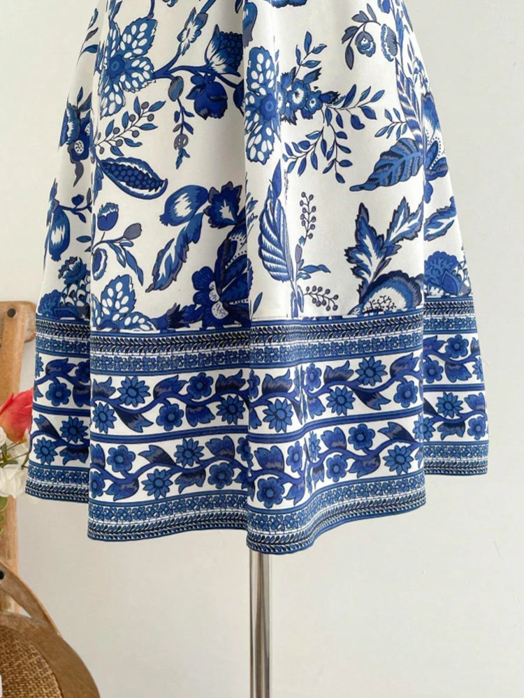 Damen Romantisches florales Neckholder-Kleid – sexy und modisch, einfach zu stylendes, lässiges Urlaubskleid