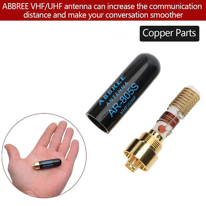 ABBREE Mini Walkie-Talkie-Antenne AR-805S SMA-Female Dualband Hochleistungsantenne für Baofeng BF-888S UV-5R UV-21 PRO Amateurfunk