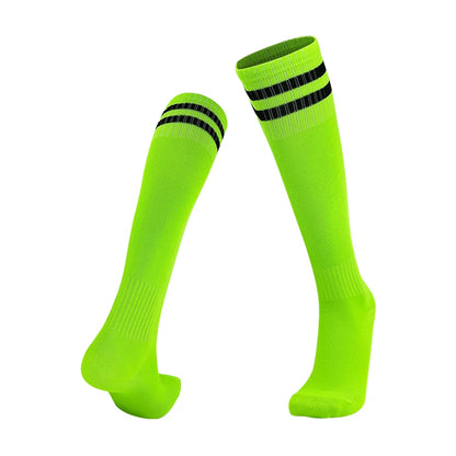 Kinder Fußballsocken Sport Rutschfeste Lange Schlauch Fußballstrümpfe Basketball Atmungsaktive Kniestrümpfe Gestreifte Jungen Mädchen Socken