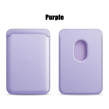 Leather Wallet Case Magnetic Card Holder Macsafe Phone Stand for Magsafe iPhone 15 14 13 Pro Max Safe Support Telephone Bracket