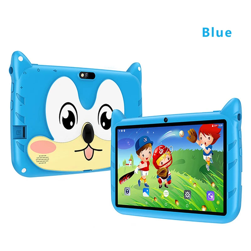 New 7" Kids Tablet with Cartoon Pattern Quad Core 4GB+64GB ROM Bluetooth 5G WiFi Learning Education Game Children's Gift