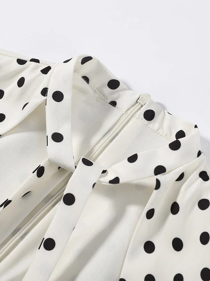 Fashion Summer Hollow Out Women Dress Belt Zipper Hip Package Slimming Polka Dot Skirt Sexy Female Party Dress 2026