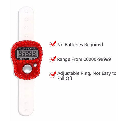 Resetierbarer Fingerzähler Ring Mini LCD Digitaler Display Zähler, Handzähler, Stichzähler, Stricken, Runden, Angeln, Golf und Reihe