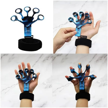 Finger Gripper, Finger Exerciser, Gitarren-Finger-Trainer, 6 Widerstandsstufen, Reha- und Physiotherapie-Tools, Handtrainer für Patienten