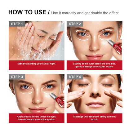 Retinol Augencreme Aufhellend Augenringe Straffende Haut Sofortiges Augenreparatur-Serum-Stift für Frauen Augenpflege