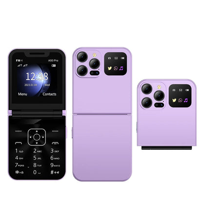 SERVO A50 PRO Klapphandy Dual-SIM Standby Anrufaufzeichnung Kurzwahl Blacklist FM Radio 2G GSM Tastenklapphandys