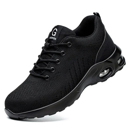 Luftkissen-Arbeitssicherheitsschuhe für Herren und Damen, atmungsaktive Arbeits-Sneaker, Stahlkappen-Schuhe, durchtrittsichere Sicherheitsschuhe