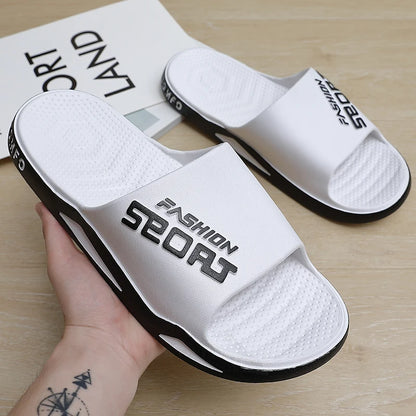 Herren Badeschuhe Große Größen Sommer Sport Stil Slides Anti-Rutsch Dicke Sohle Atmungsaktive Mode Slip-on Strand Freizeit Sandalen