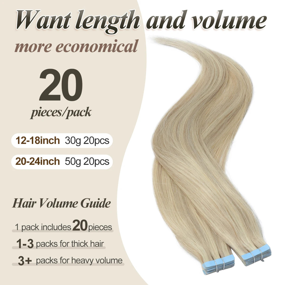 MRSHAIR Tape in Hair Extensions Human Hair Blonde Seamless Tape Hair Extensions 4x0.8cm Skin Weft PU Tape On Hair 20PCS 12"-24"