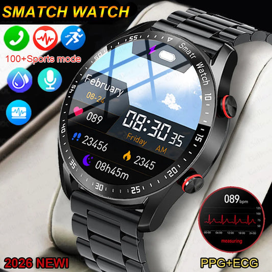 2026 New For Watch GT Series Smart Watch Men Women ECG+PPG HD Screen BT Call GPS Tracker Heart Rate IP68 Waterproof SmartWatch