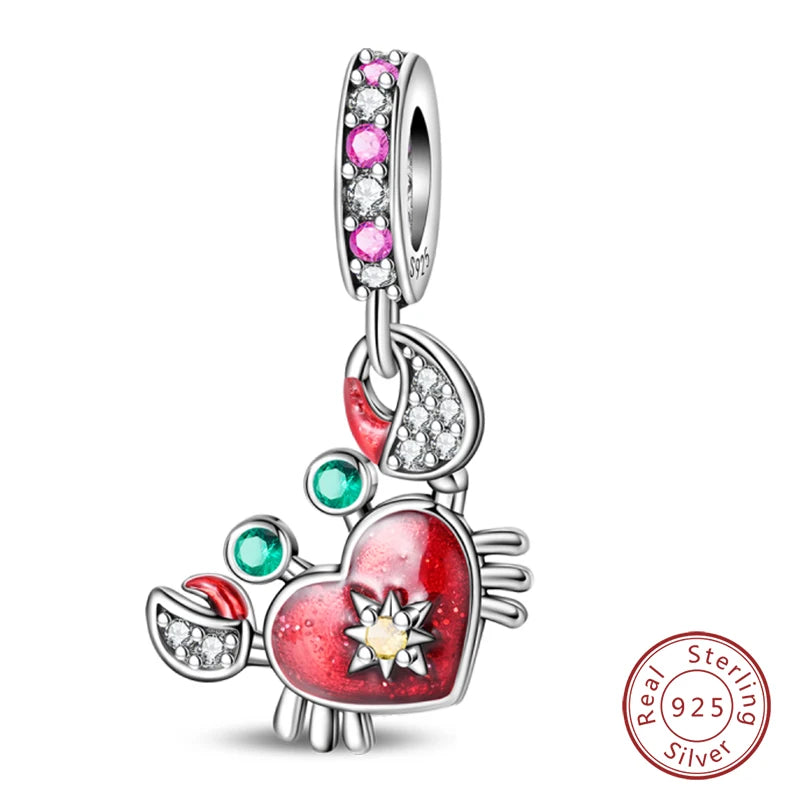 Original 925 Sterling Silber Rote Charm Perlen Rotwein Chili Hantel Anhänger für Frauen Passend für DIY Armband Geburtstag Schmuck Geschenk