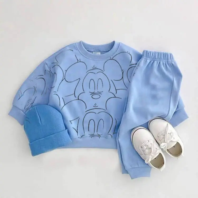 Neue Designer Cartoon Kleidung Trainingsanzug Baby Junge Sommer Bedruckte Kleidung T-Shirt+Shorts Baby Mädchen Lässige Einfarbige Sets