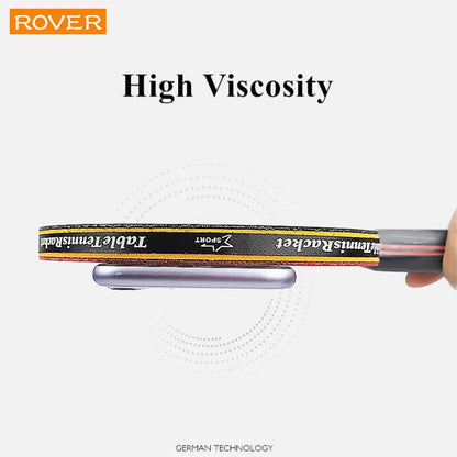 6-Sterne-Tischtennisschläger 2 St. Professionelles Tischtennis-Schlägerset mit Noppen-innen-Belag Hochwertiges Holzschläger-Paddel mit Tasche