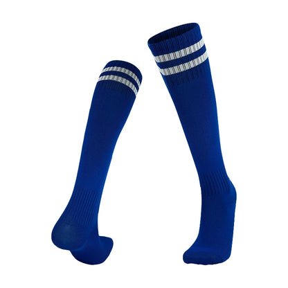 Kinder Fußballsocken Sport Rutschfeste Lange Schlauch Fußballstrümpfe Basketball Atmungsaktive Kniestrümpfe Gestreifte Jungen Mädchen Socken