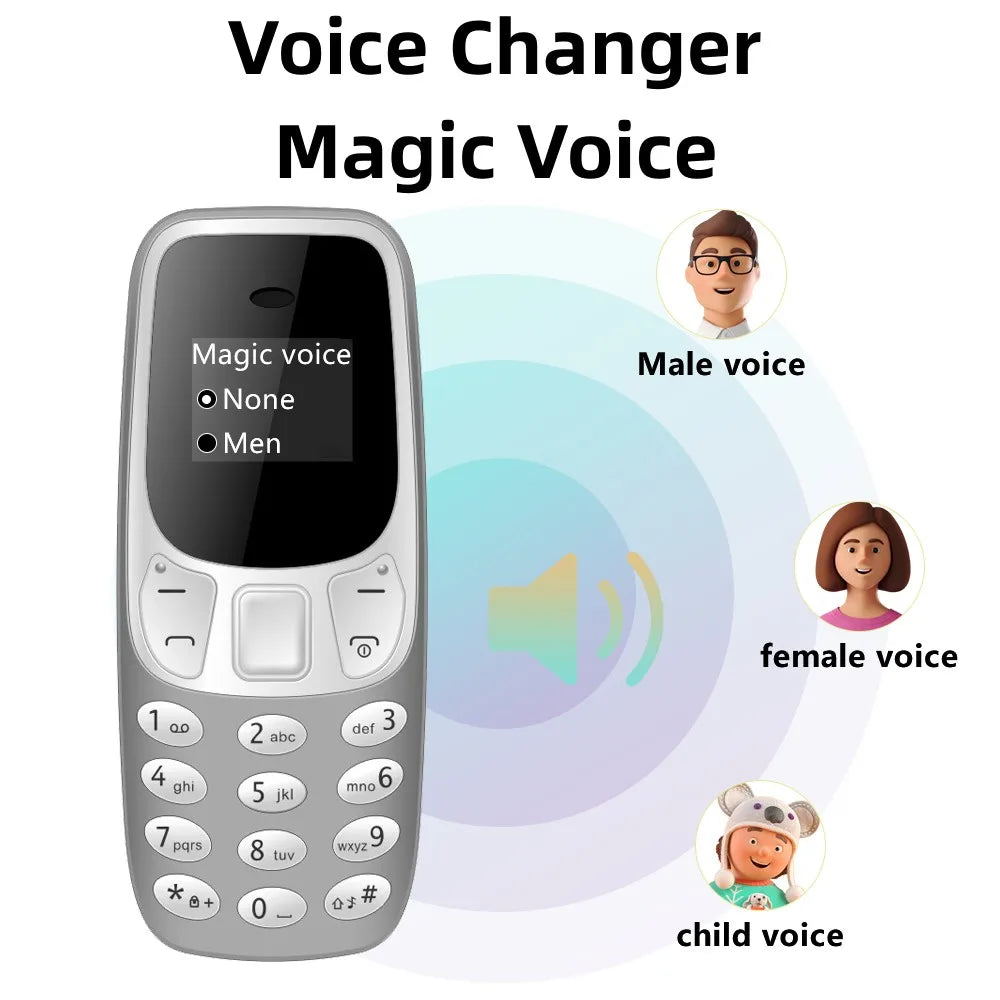 SERVO kleines Mobiltelefon Bluetooth-Dialer Magische Stimme Geringe Strahlung Telefonanrufaufzeichnung 2/3 SIM GSM Entsperrt Mini-Handy