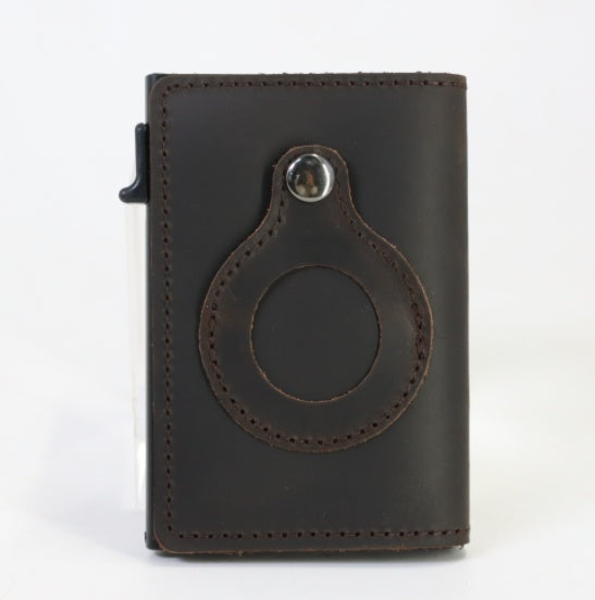 Multifunktionales RFID-Schutz-Diebstahlsichere Kartenetui-Tasche AirTag Leder-Geldbörsen-Set