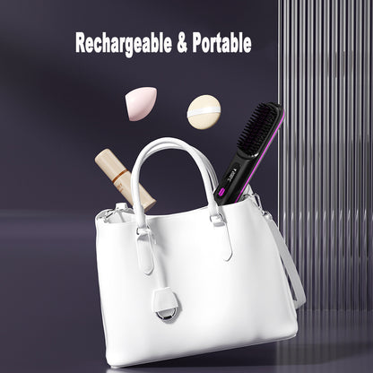 Kabellose USB-Ladefunktion 2-in-1-Haarglättungsbürste