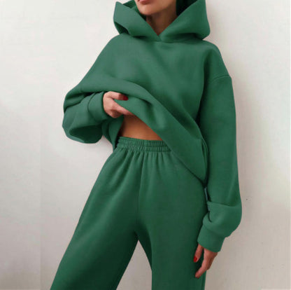 Women's Casual Hooded Two-Piece Hooded Tracksuit