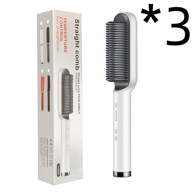 360° Doppelfunktion Locken Glätten Keramik 2-in-1-Haarglättungskamm