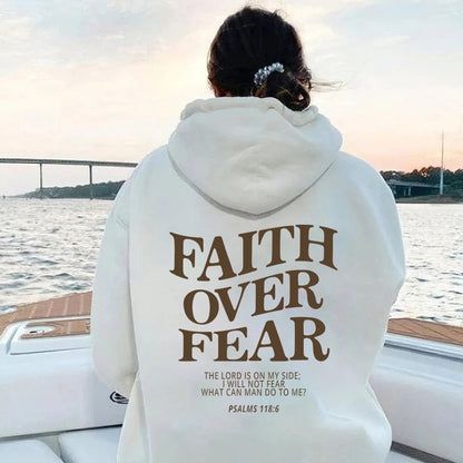 Glaube statt Angst Bibelvers Christlicher Hoodie