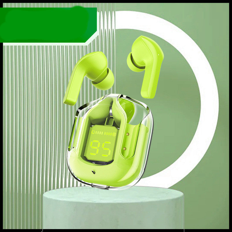 New transparent mini Bluetooth headset with digital display, ENC noise cancellation, wireless sports and music playback