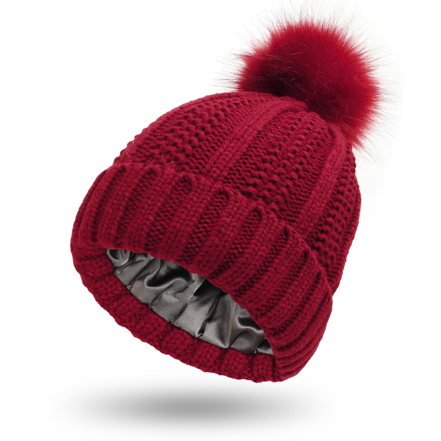Modische Dehnbare Gefütterte Beanie Mütze