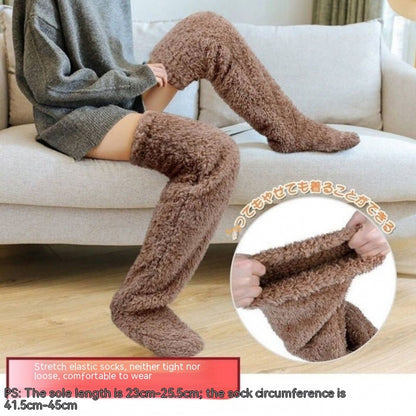Overknee-Flauschig kältebeständige Socken