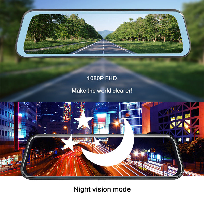 10-Zoll-Rundum-Display Dualaufzeichnung Front-Rückkamera
