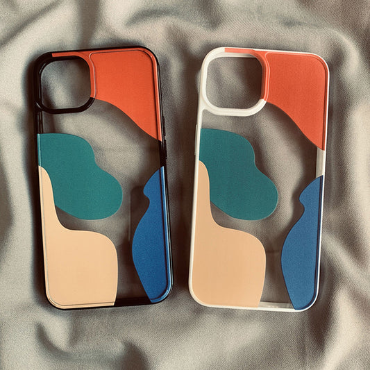 Color block contrast pattern, geometric shape, suitable for 13 phone cases