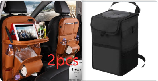 PU Leder Auto Aufbewahrungstasche Multifunktions-Rücksitzablage Hängetasche Wasserdichter Auto-Organizer Automotive Interieur Zubehör