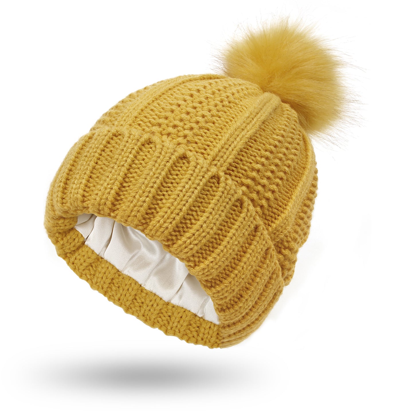 Modische Dehnbare Gefütterte Beanie Mütze