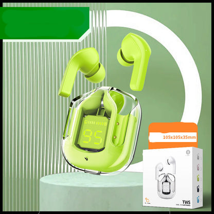 New transparent mini Bluetooth headset with digital display, ENC noise cancellation, wireless sports and music playback