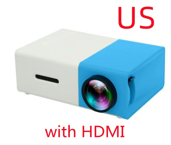 Tragbarer 3D-HD-LED-Heimkino-Projektor mit HDMI- und USB-Audioanschluss, YG300 Mini-Projektor